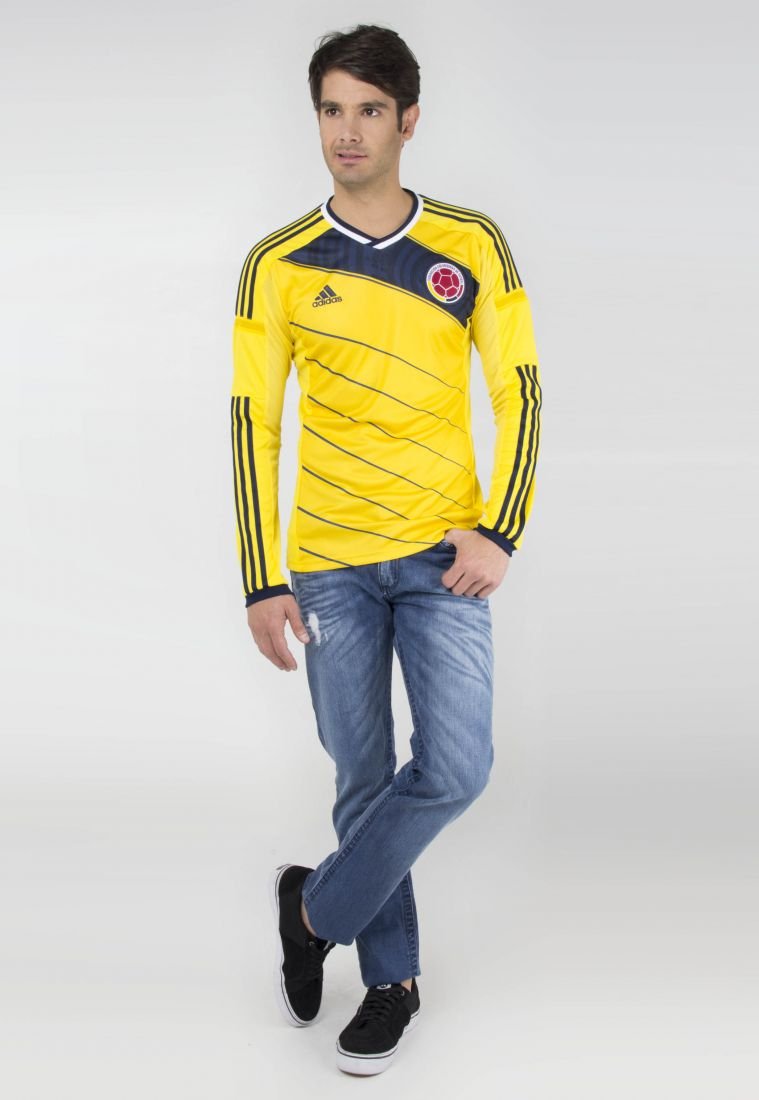 Camiseta adidas Selección Colombia Manga Larga Amarillo - Compra Ahora | Dafiti