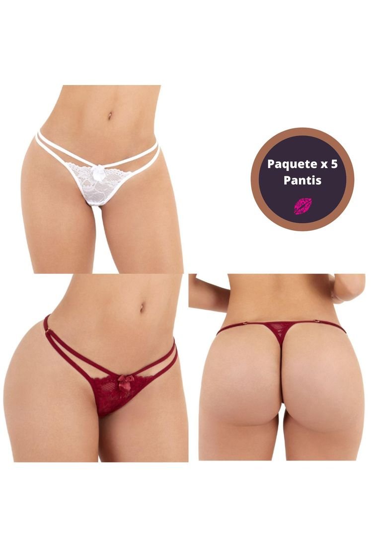 Panties Tanga Brasilera Paquete 5 Encaje Bésame - Compra Ahora Dafiti Colombia