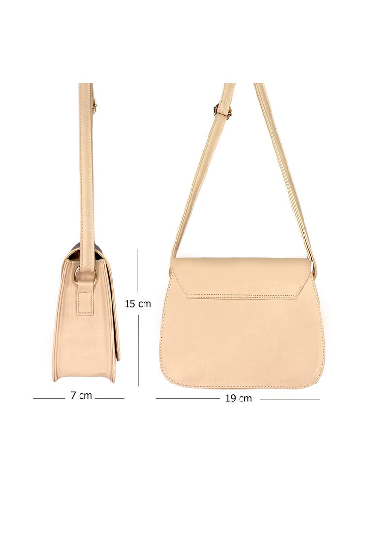 Bolso Manos Libres De Dama Mujer Karla Chacon Laud Beige - Compra