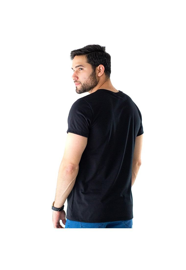 Camiseta Para Hombre Manga Corta Negro Marca L&H - Compra Ahora