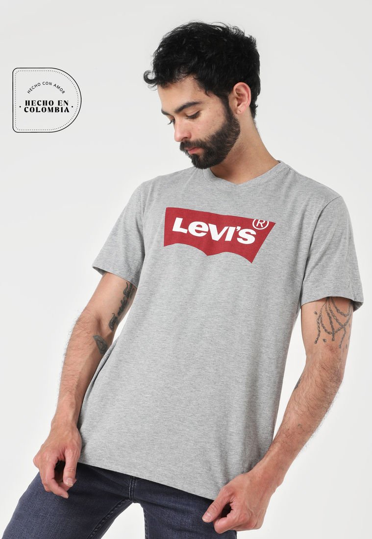 Camiseta Gris-Rojo-Blanco Levi's - | Dafiti Colombia
