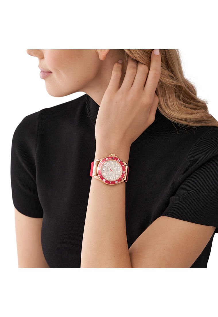 Reloj michael cheap kors mujer rojo