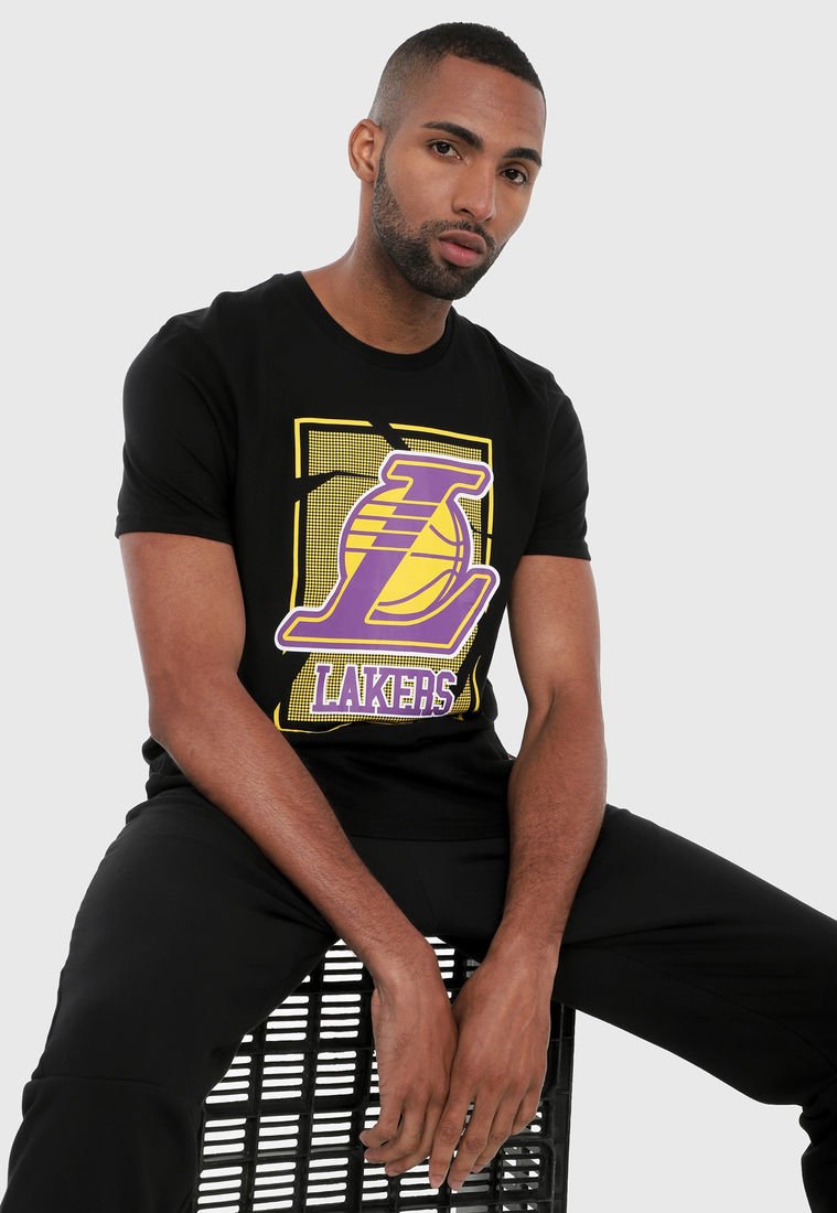 Comprar Camiseta Hombre New Era Lakers Negra 11530752