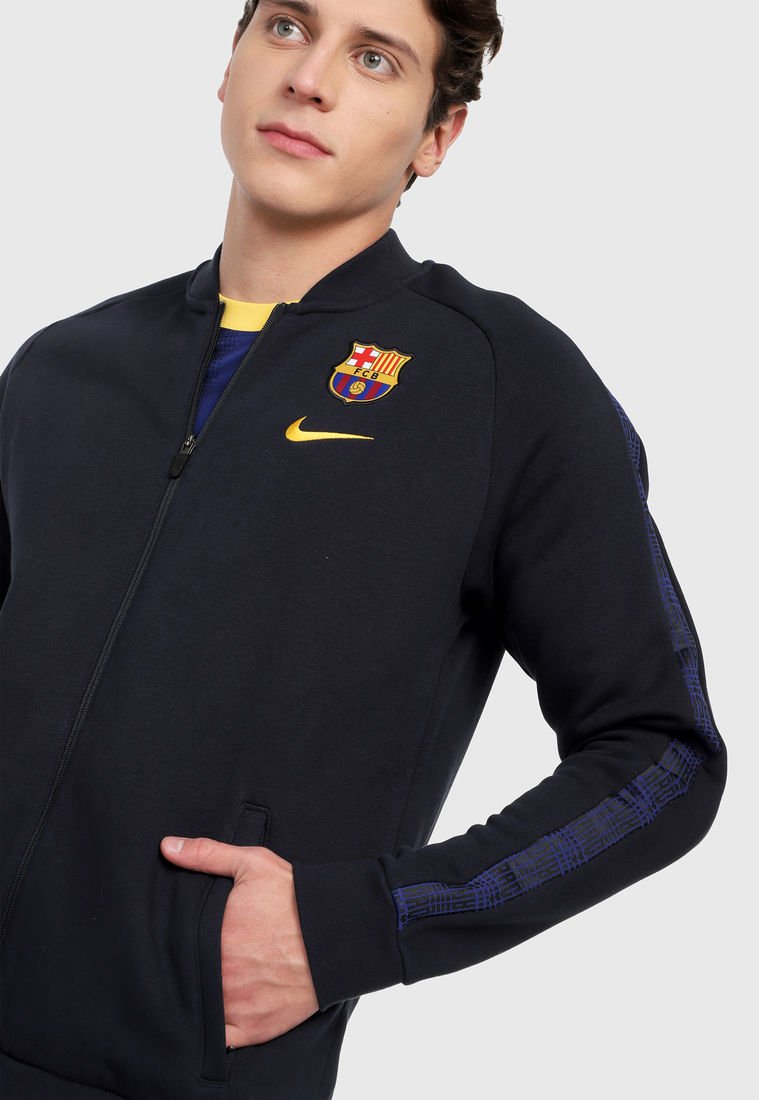 Chaqueta Azul Navy-Amarillo-Rojo Nike Fleece FC Barcelona - Compra | Dafiti Colombia