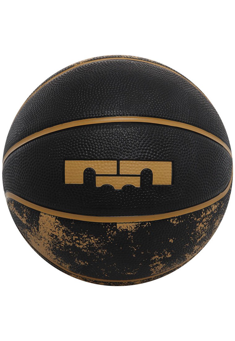 Bola de Basquete Nike Lebron Mini Tamanho 3 - Preta com Dourada