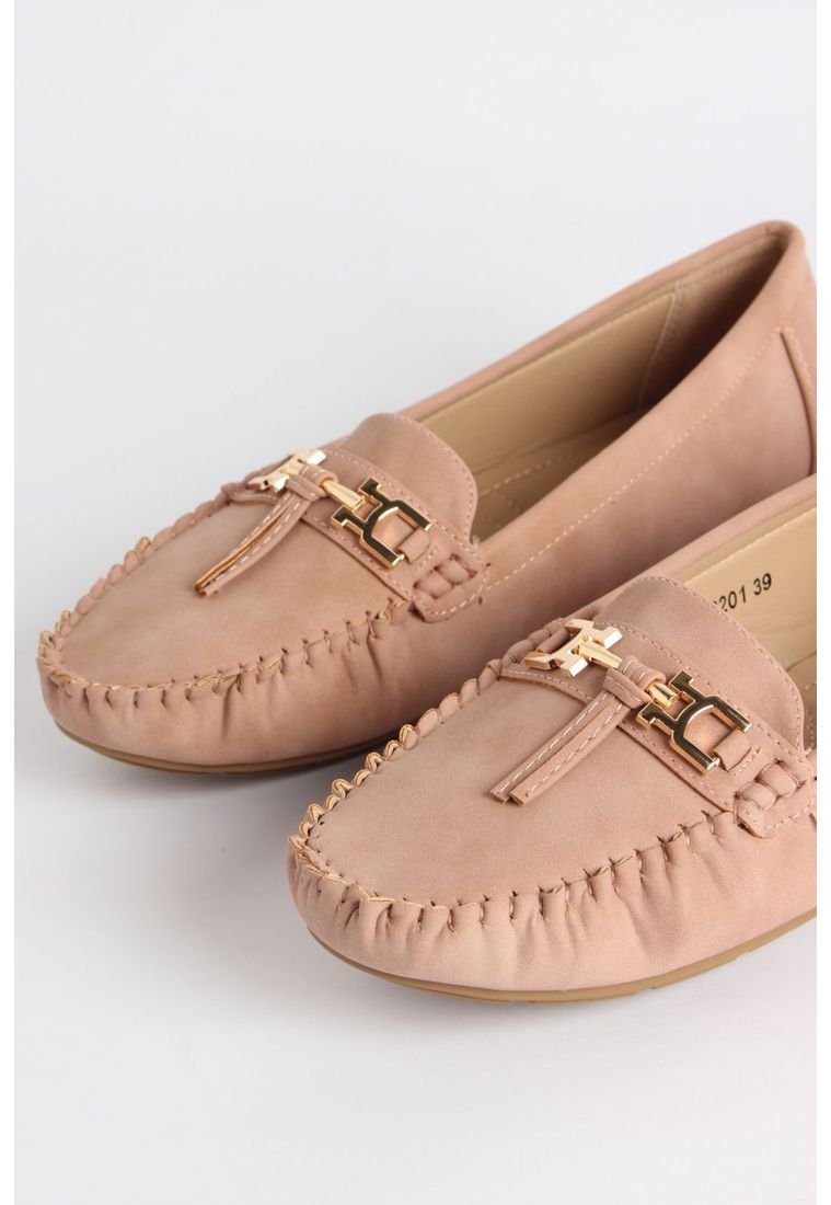 Mocasines Mujer Patprimo Beige Cuero - Compra Ahora