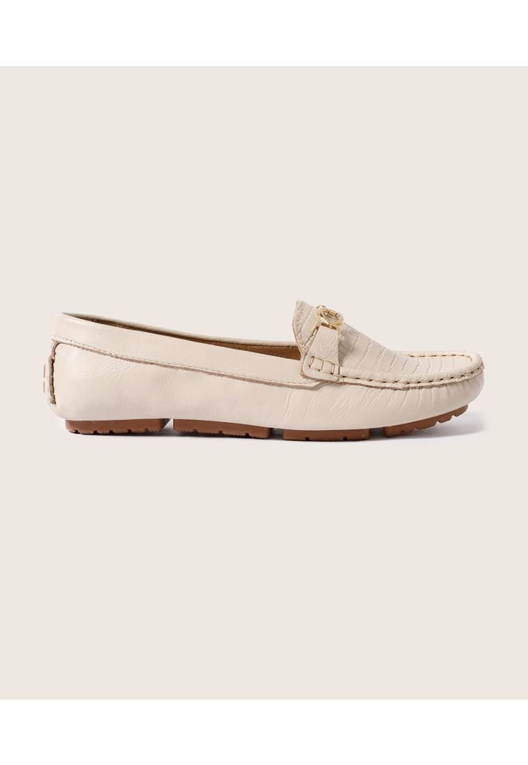 Mocasines Mujer Patprimo Beige Cuero - Compra Ahora