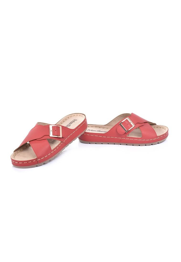 Price Shoes Sandalias Planas Mujer 162435Rojo Compra Ahora