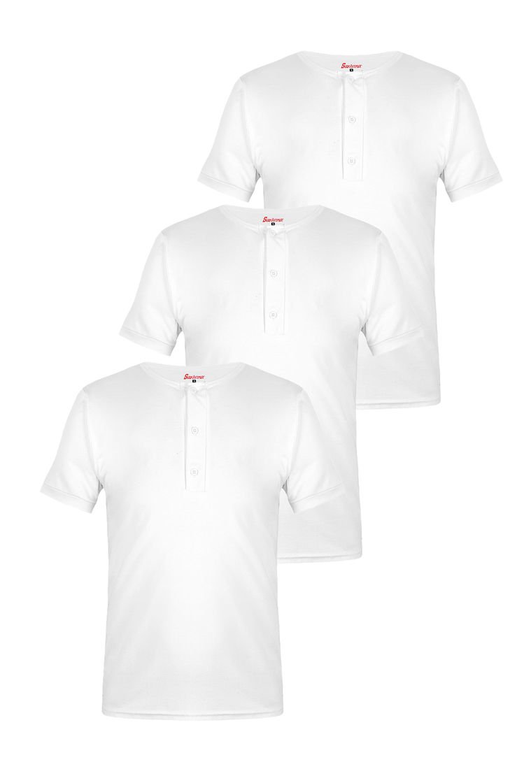 Camisas de manga corta con botones y cuello en V para