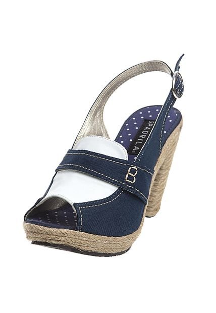 Sandalias Spadrila Pamela Blanco-Azul de Spadrila 