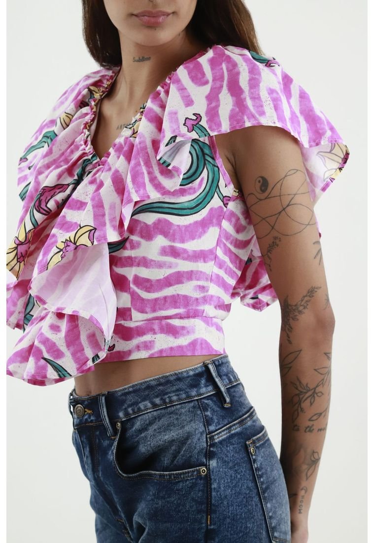 Camisa Estampada Con Boleros Para Mujer Compra | Dafiti Colombia
