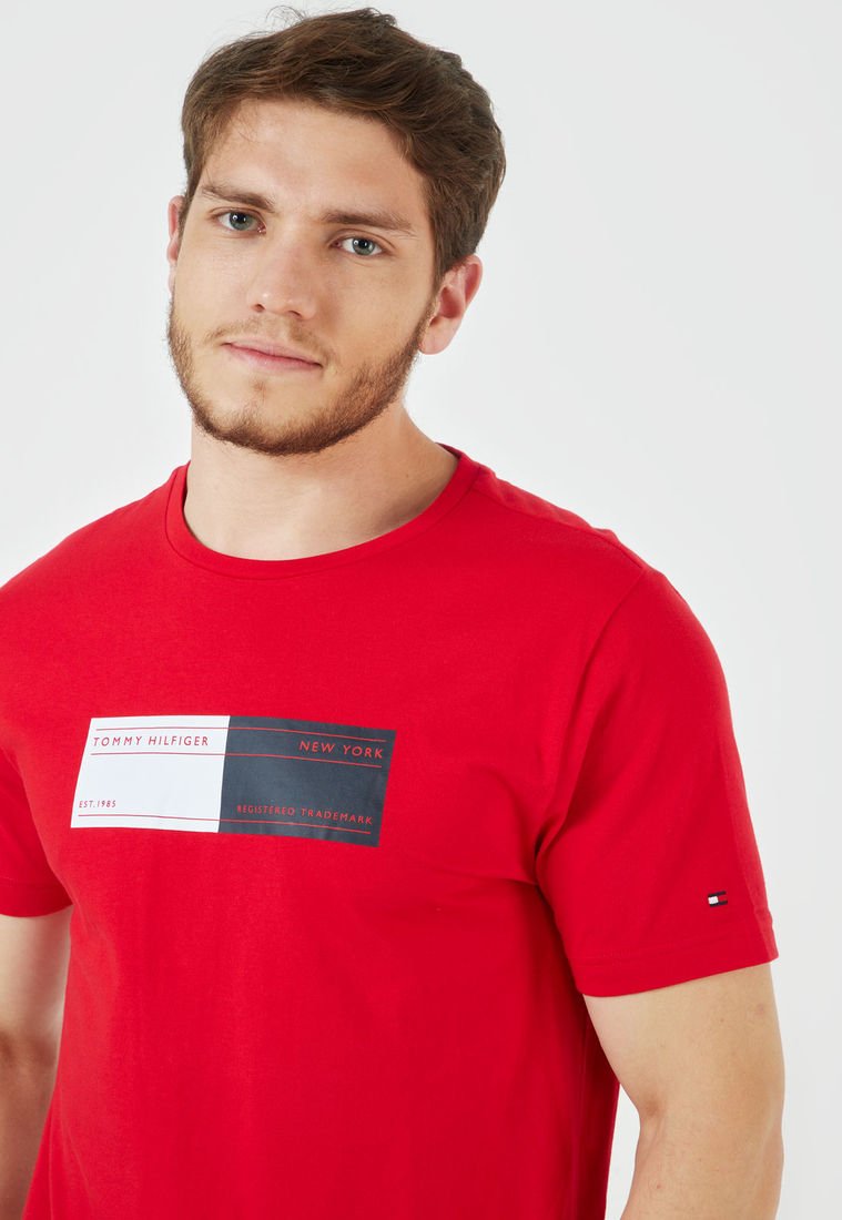 Camiseta Rojo-Blanco-Azul Hilfiger - Compra Colombia