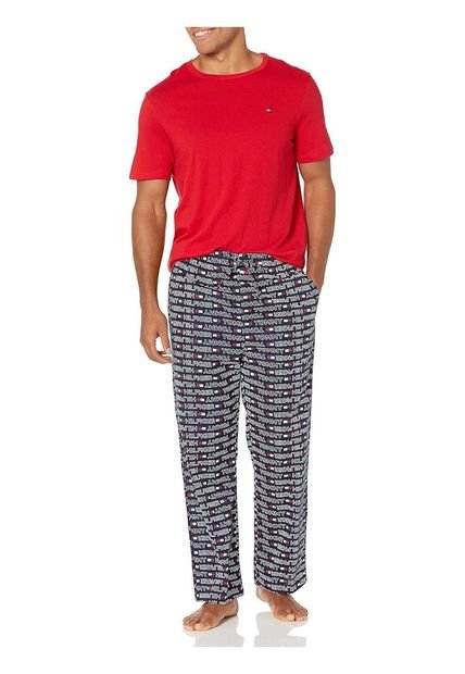 Conjunto De Pijama Con Estampado De Bandera Para Hombre Tommy Hilfiger Compra Ahora Dafiti Colombia