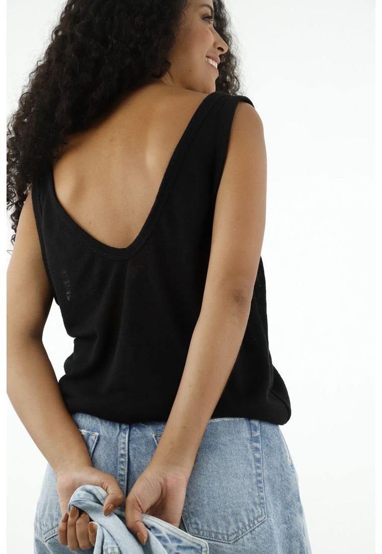 envidia celos Persistencia Camiseta Negra Con Escote Para Mujer - Compra Ahora | Dafiti Colombia