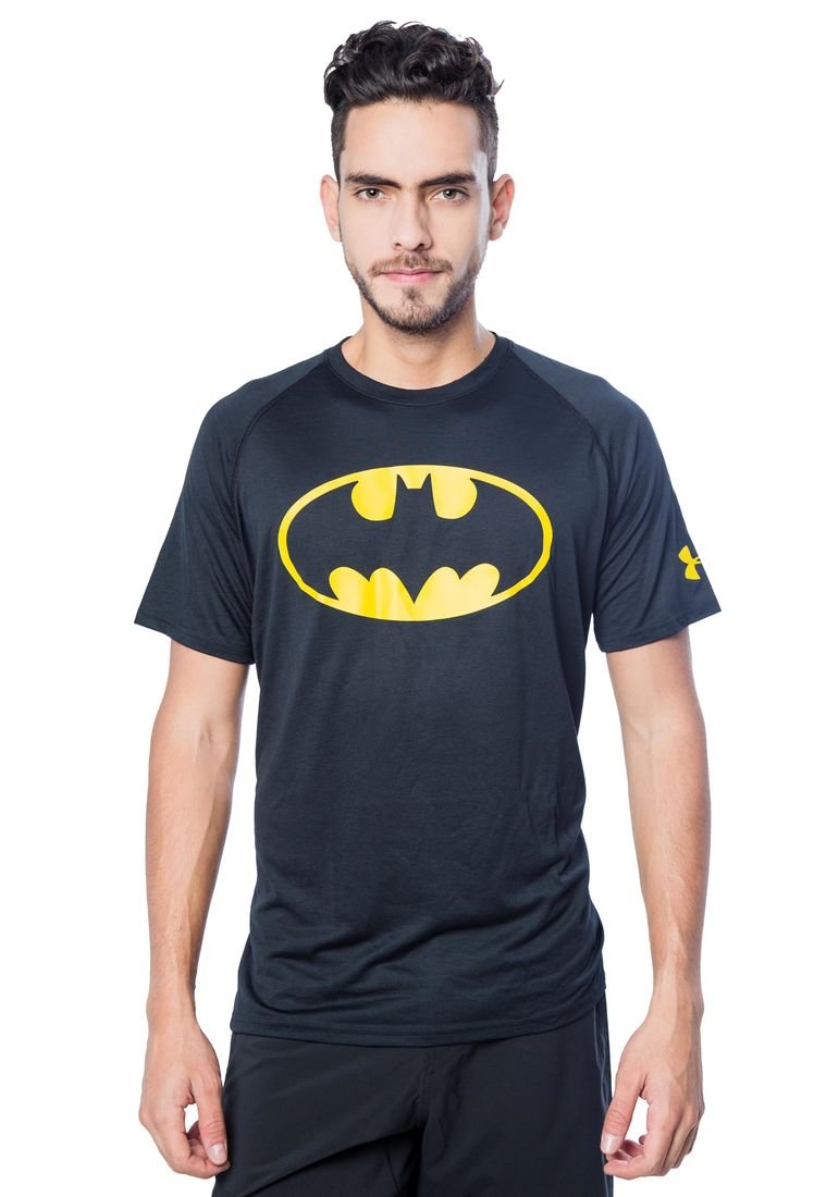 compañero Maldito Contribuyente Camiseta Under Armour Ae Core Batman Negro-Amarillo - Compra Ahora | Dafiti  Colombia