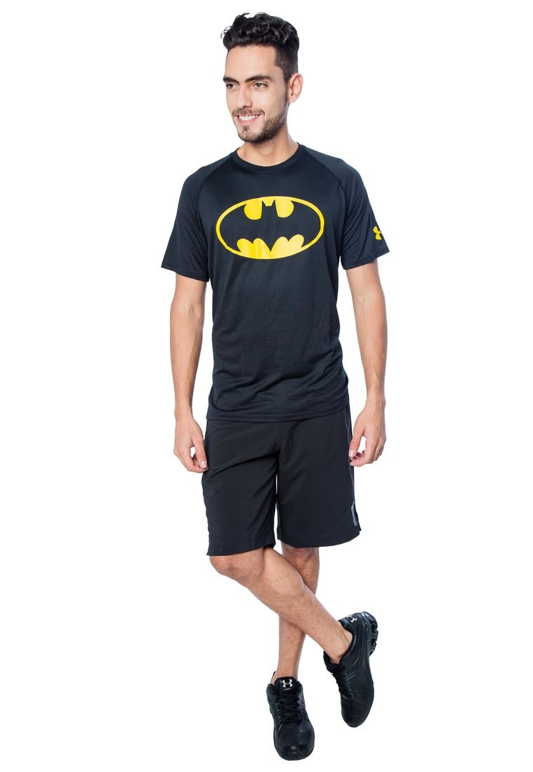 compañero Maldito Contribuyente Camiseta Under Armour Ae Core Batman Negro-Amarillo - Compra Ahora | Dafiti  Colombia