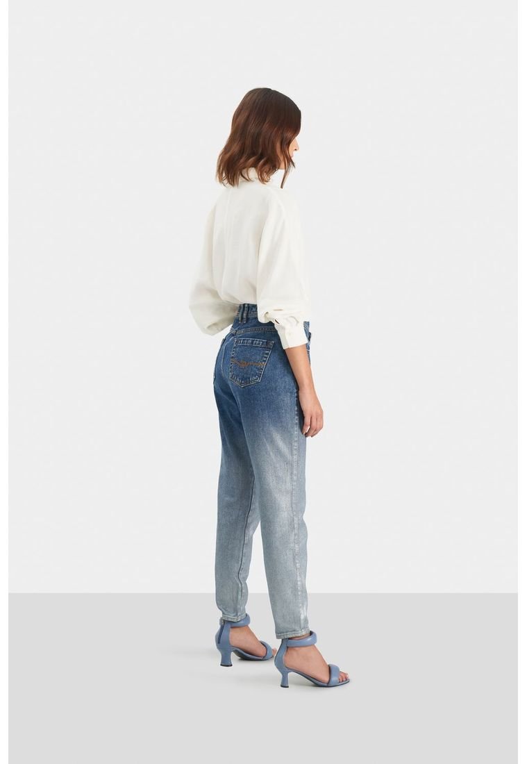 Jean Eris Metalizado Para Mujer Mom Fit - Compra Ahora | Dafiti Colombia