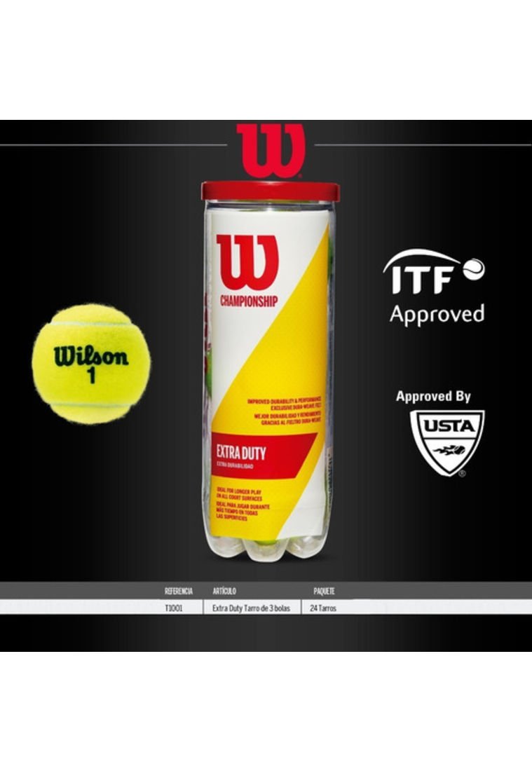 Pelota de Tenis WILSON Duty x 3 Unidades en Tienda Inglesa