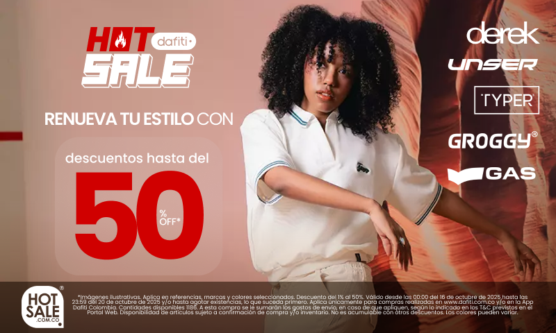 Renueva tu estilo con descuentos hasta del 50% off Derek