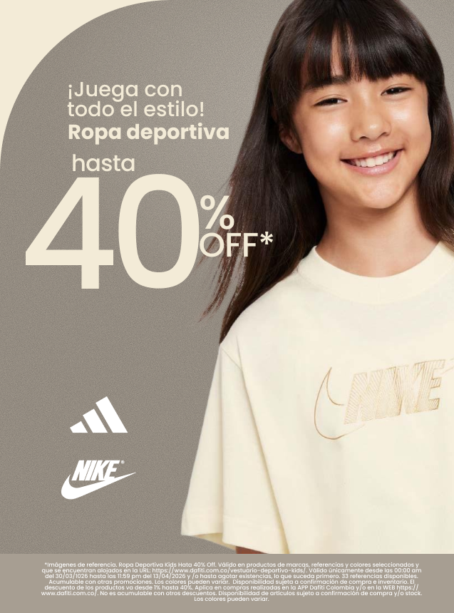 Vestuario deportivo Kids hasta 40.0% OFF 