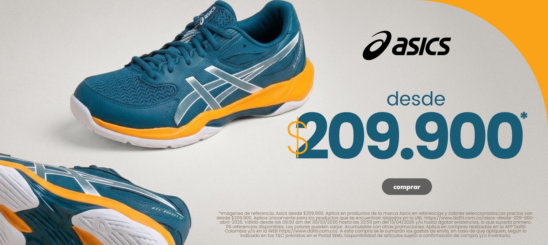 Asics desde $209.900 Abril 2026 