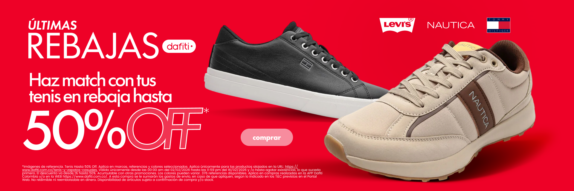 Tenis en rebaja hasta 50% off 
