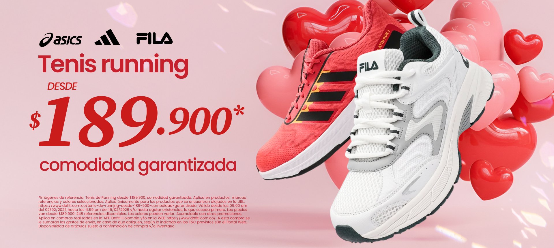 Tenis de Running desde $189,900 