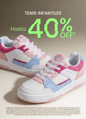 Tenis infantiles Hasta 40% Off 