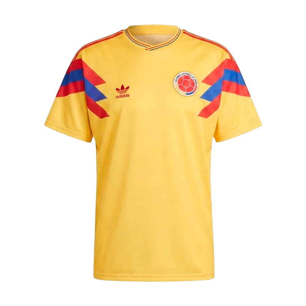 Camiseta Visitante Selección Colombia 1990 Amarilla