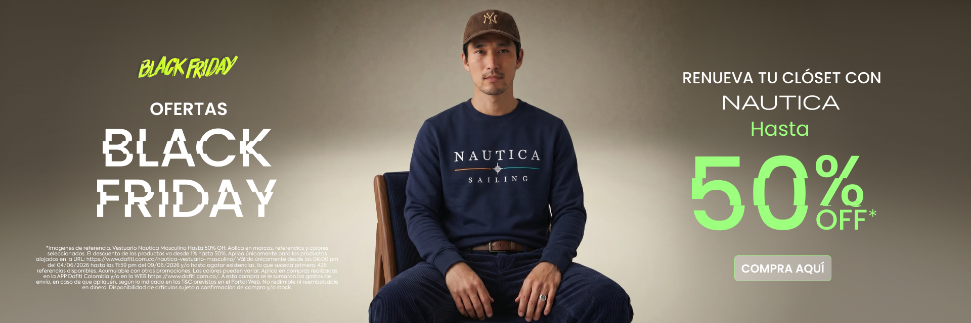 Renueva tu clóset Con Náutica Hasta 50% OFF