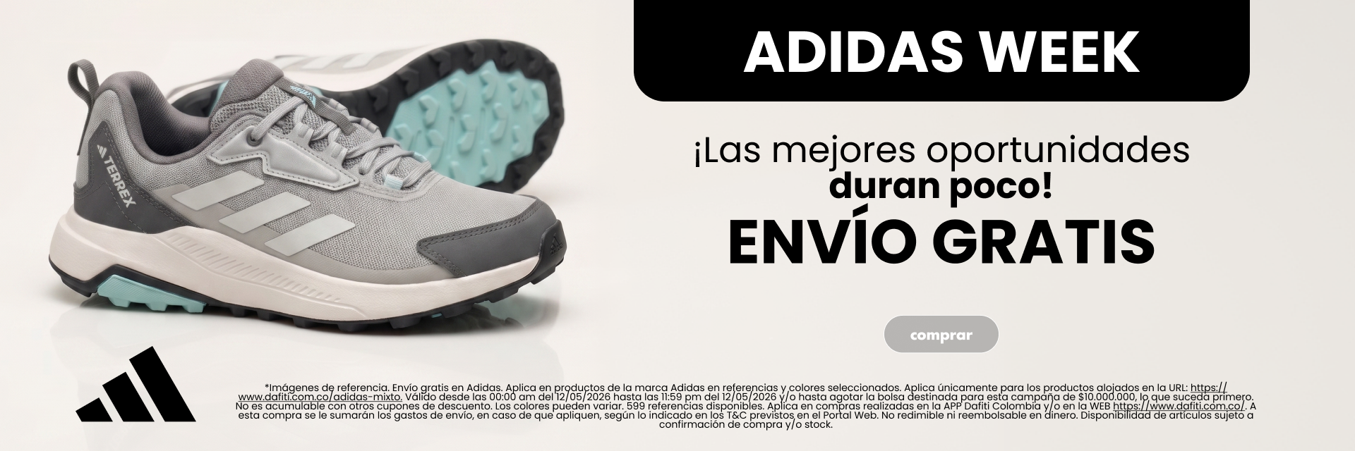 Tenis adidas desde $179.900 