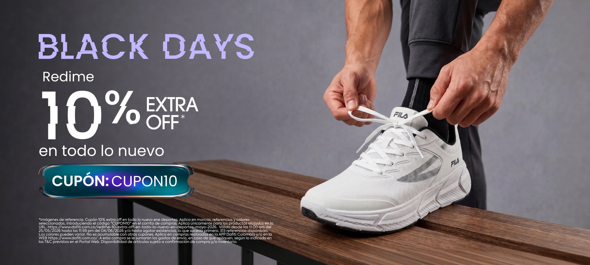 Type campaign nameRedime 10% extra off en todo lo nuevo en deportes Mayo 2026 