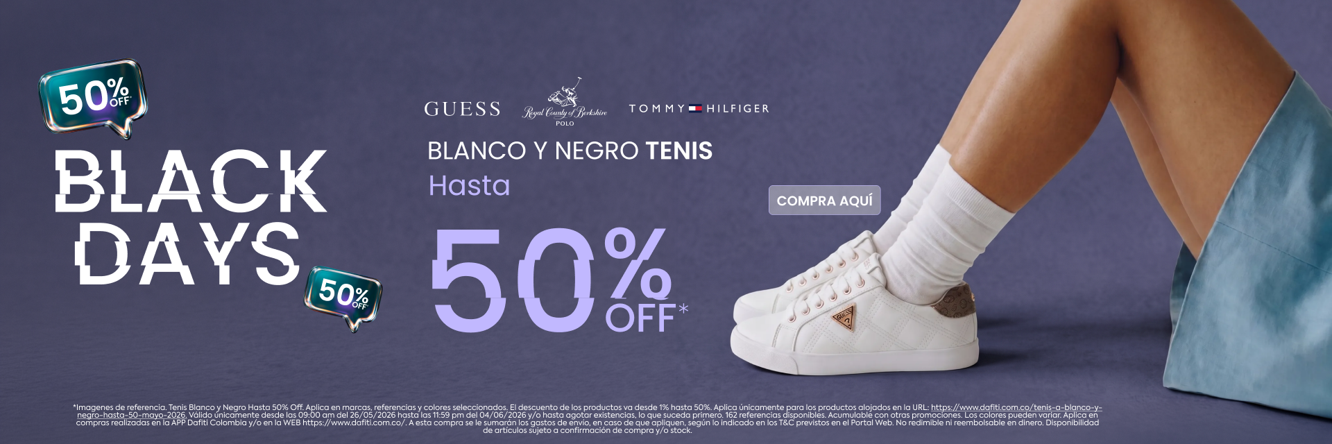 Tenis a blanco y negro Mujer 