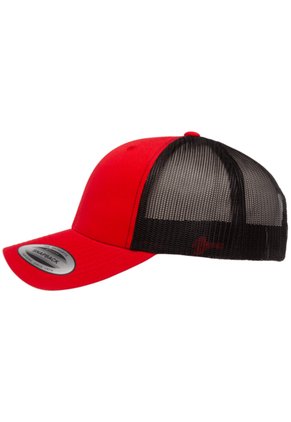 Gorra Flexfit 6606 Retro Trucker Rojo/negro