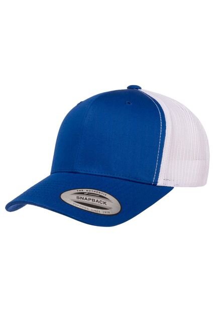 Gorra Flexfit 6606T Retro Trucker Azul Rey/Blanco