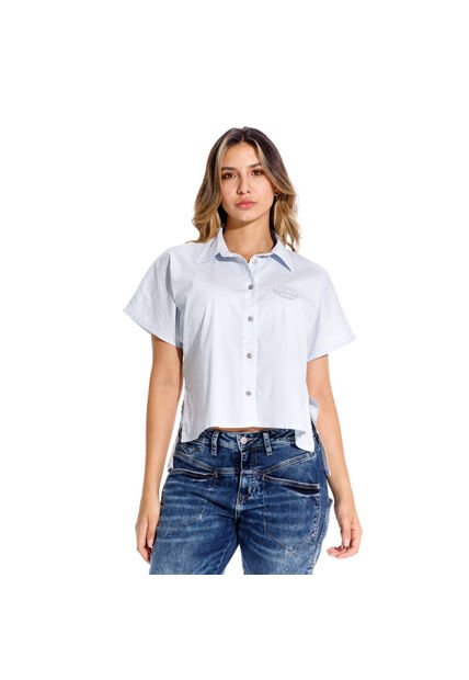 Marithe Francois Girbaud Camisa Manga Cortapara Mujer Sophie Girbaud