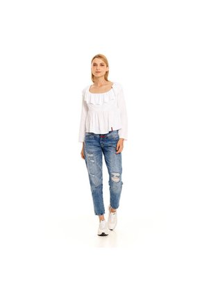 Marithe Francois Girbaud Camisa Manga Larga Para Mujer Camisa Girbaud