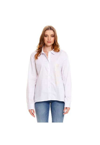 Marithe Francois Girbaud Camisa Manga Larga Para Mujer Girbaud