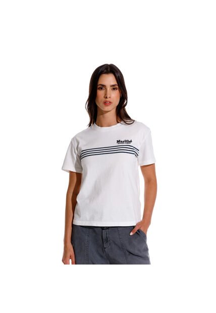 Marithe Francois Girbaud Camiseta Manga Corta Para Mujer Le Marithe Girbaud