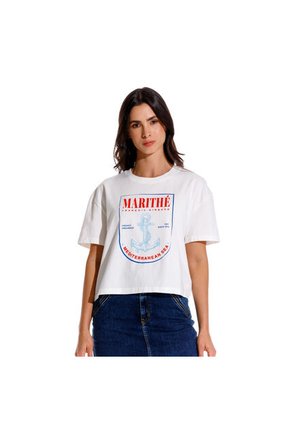Marithe Francois Girbaud Camiseta Manga Corta Para Mujer Lueur Girbaud