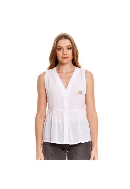 Marithe Francois Girbaud Camisa Manga Sisa Para Mujer Girbaud