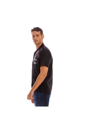 Marithe Francois Girbaud Camisa Manga Corta Denim Para Hombre