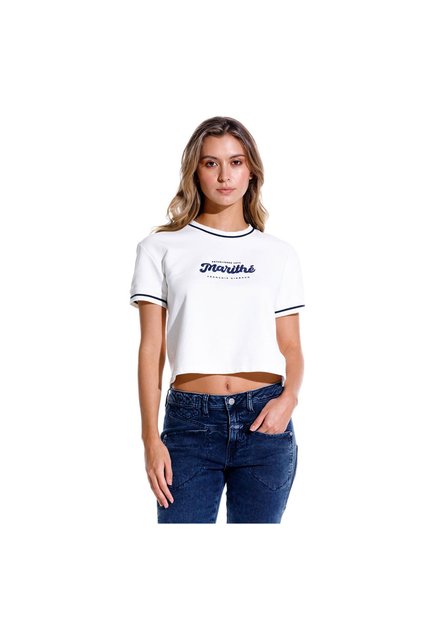 Marithe Francois Girbaud Camiseta Manga Corta Para Mujer Ethical Girbaud