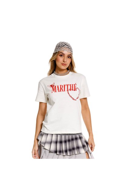 Marithe Francois Girbaud Camiseta Manga Corta Para Mujer Le Marithe Girbaud