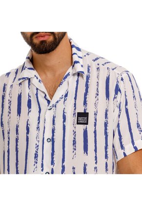 Marithe Francois Girbaud Camisa Manga Corta Denim Para Hombre Girbaud