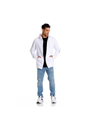 Marithe Francois Girbaud Buzo Hoodie Abierto Para Hombre Longtail Girbaud