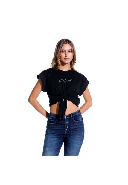 Marithe Francois Girbaud Camiseta Manga Corta Para Mujer Creme Girbaud