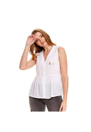 Marithe Francois Girbaud Camisa Manga Sisa Para Mujer Girbaud