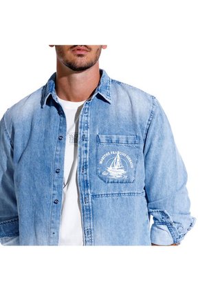 Marithe Francois Girbaud Camisa Manga Larga Para Hombre Atelier Girbaud