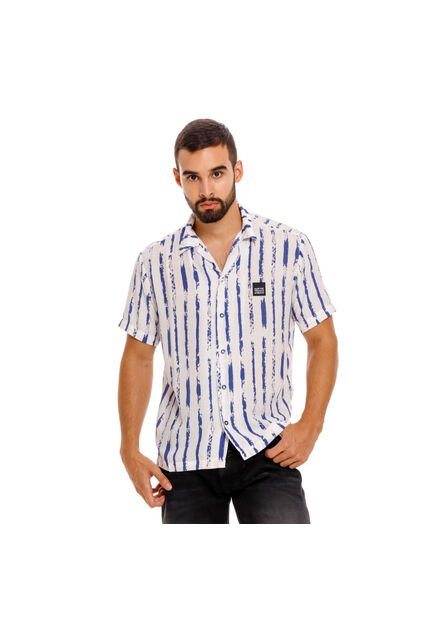 Marithe Francois Girbaud Camisa Manga Corta Denim Para Hombre Girbaud